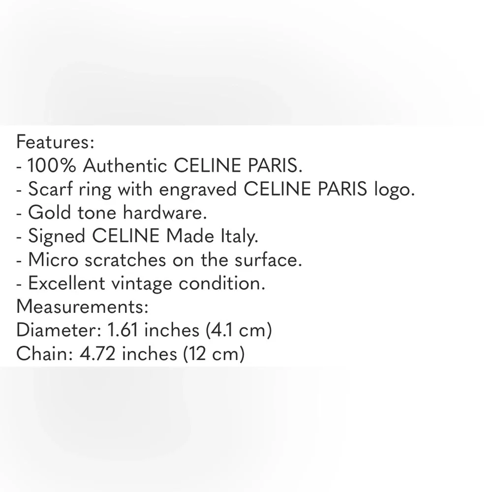 Celine Paris Scarf Ring - Gold - Picture 6 of 6